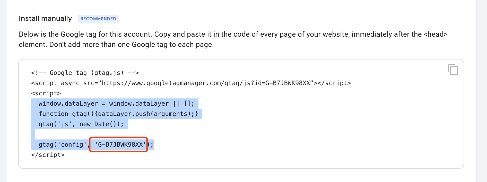 Get Google Analytics ID